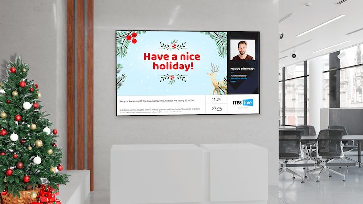 Holiday digital signage