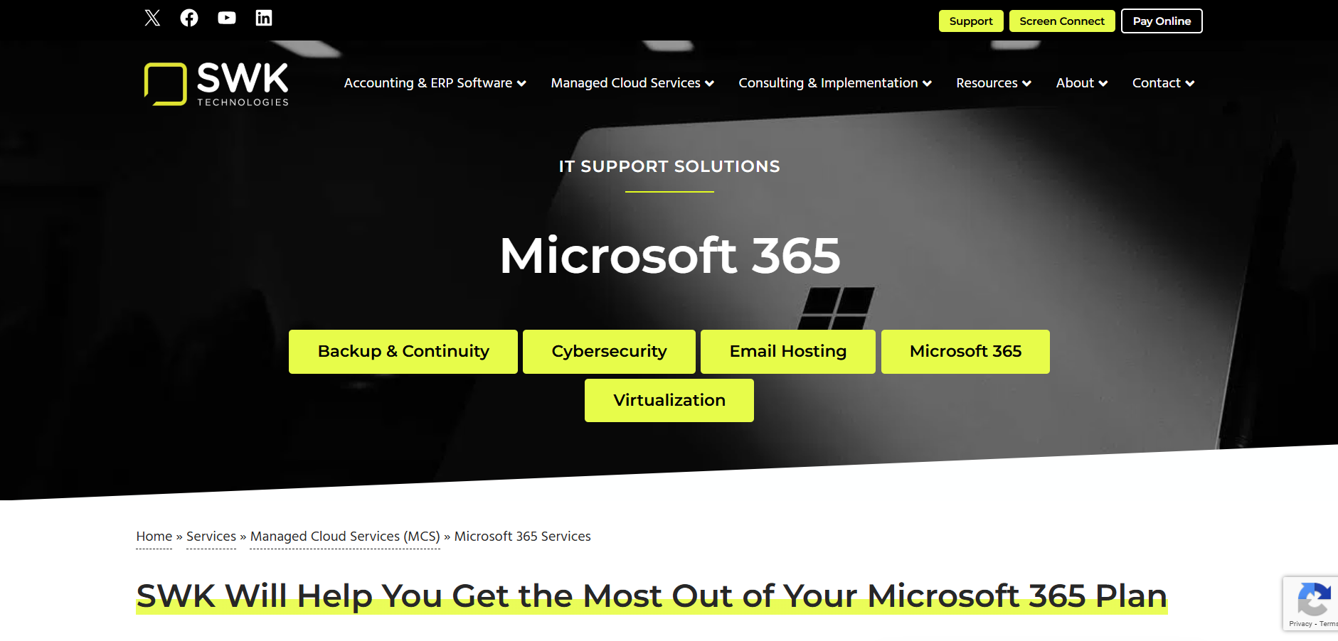 SWK Technologies is the best Microsoft 365 services provider for manufacturing and distribution industries.